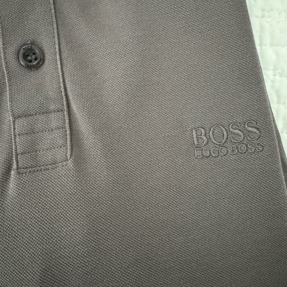 BOSS Gray Slim-Fit Polo Shirt - Picture 5 of 7